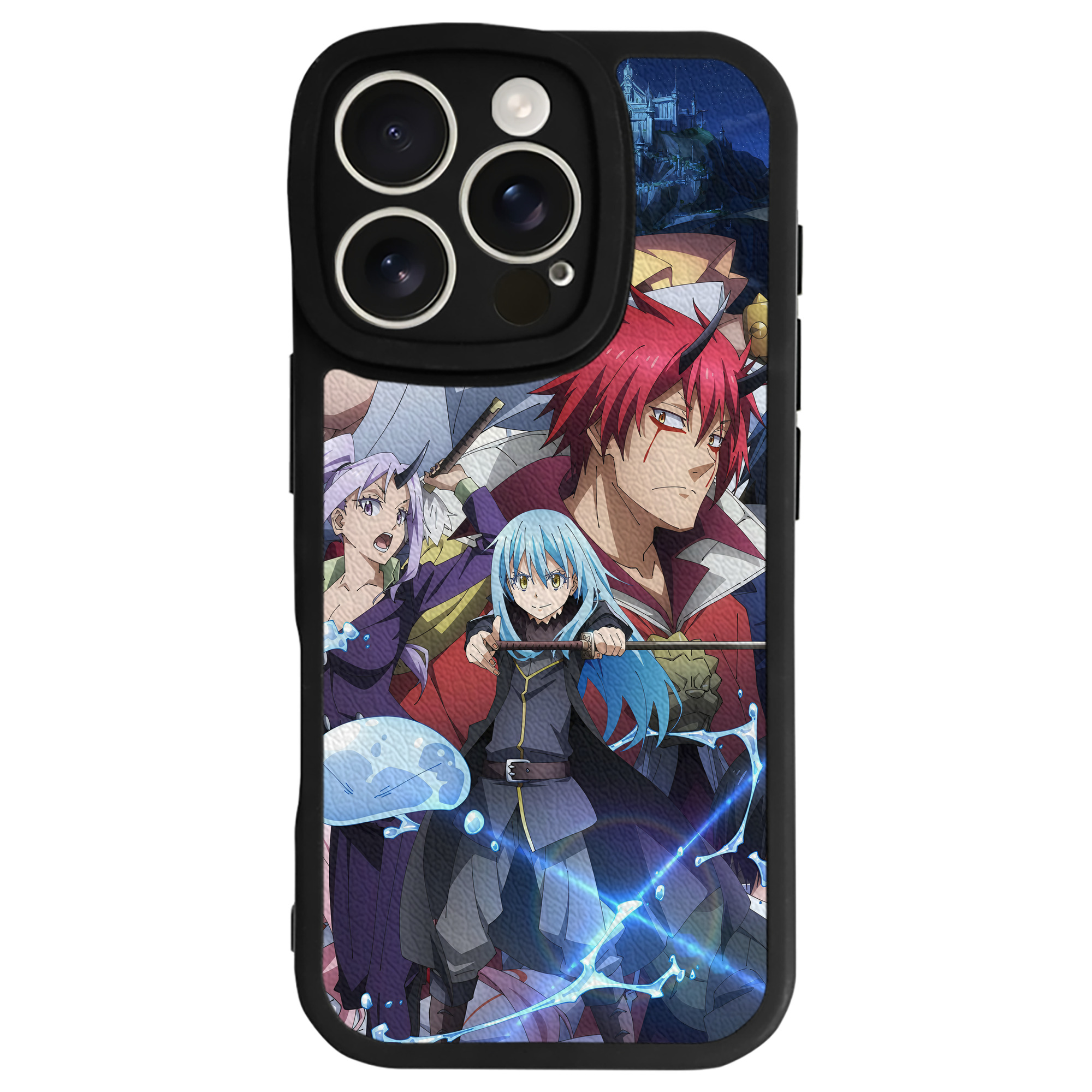 （画像用） 転スラ Regarding Reincarnated to Slime 【iPhone 16シリーズ対応】シリコンスマホケース（レザー調） 材質：シリコン